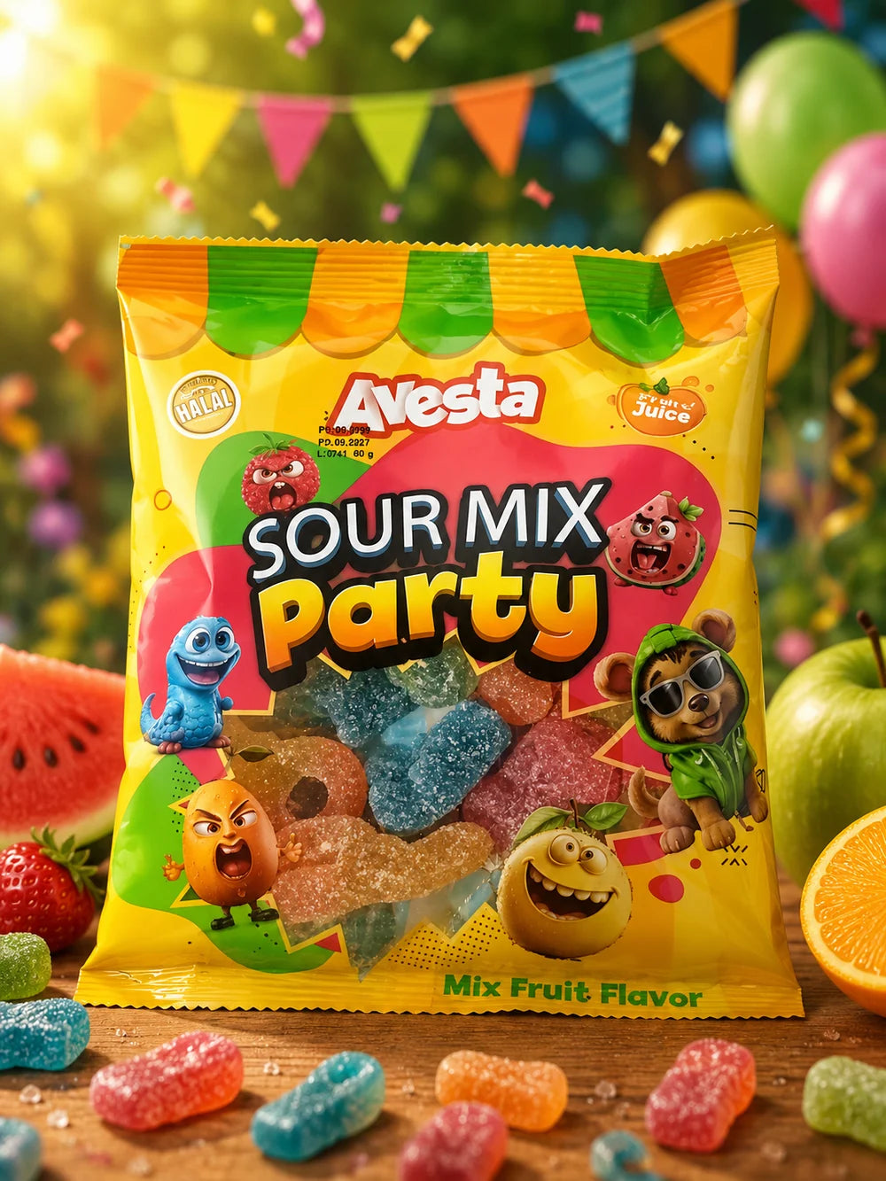 Avesta Halal SOUR MIX Party Fruit Juice 80 g Türkei