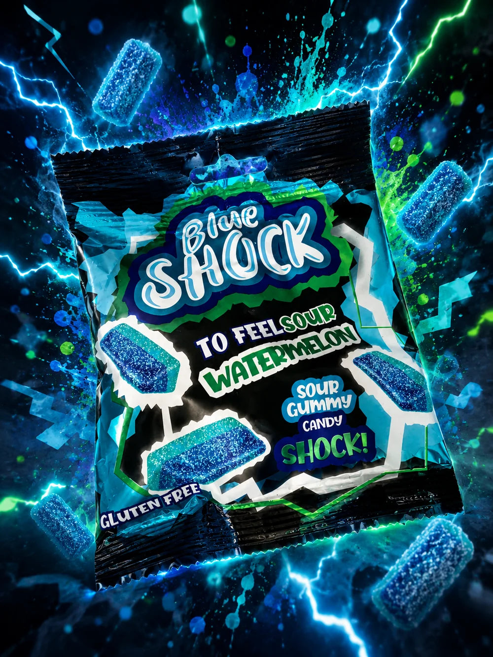 Blue Shock - Sour Watermelon - Halal - 80g Türkei