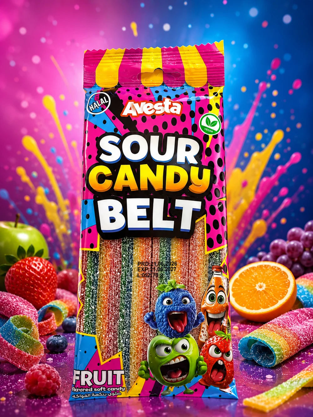 Sour candy Belt Fruit 70 g Istanbul