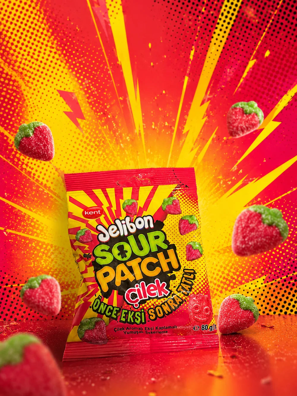 Sour Patch Kids - Jelibon - Strawberry - Tüte - 80g