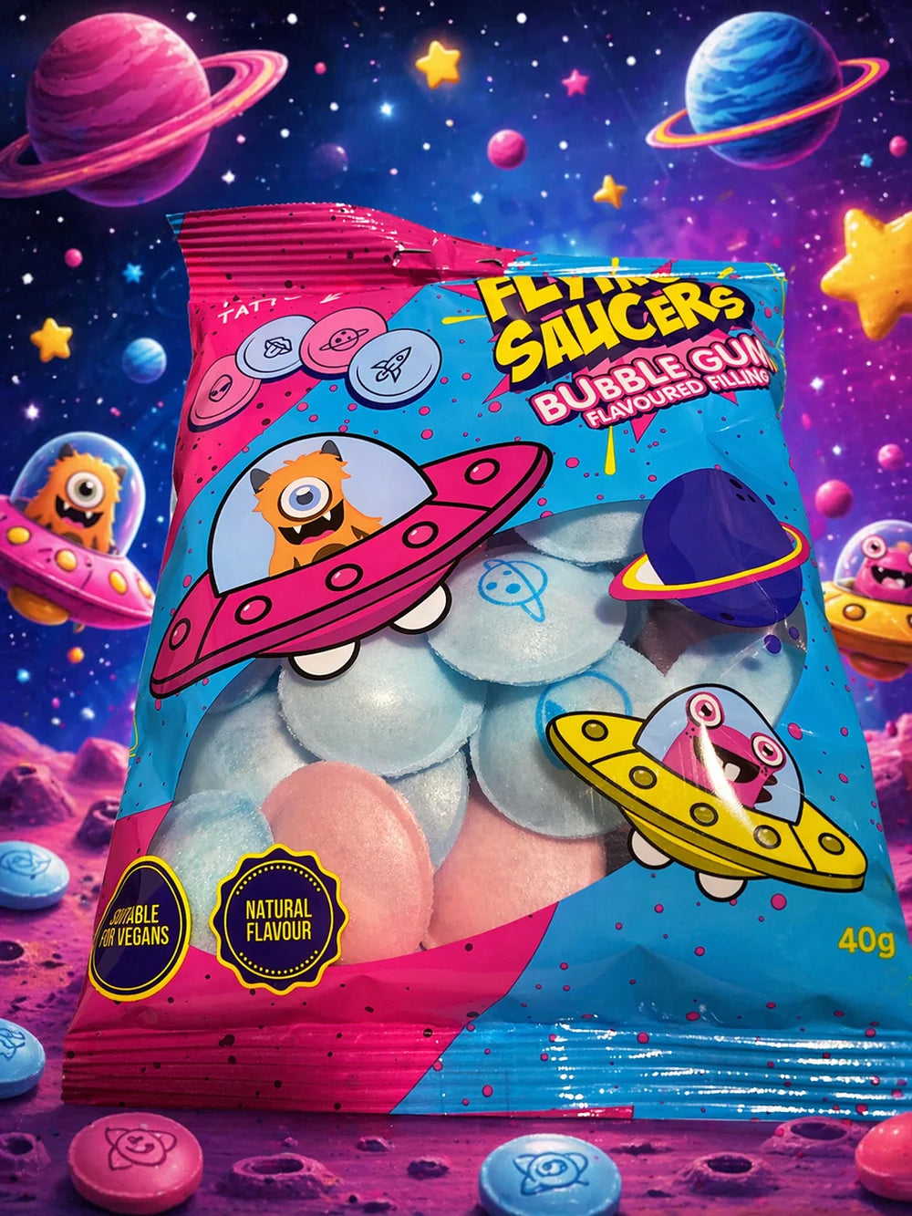 Flying Saucers Bubble Gum 40 g Niederlande