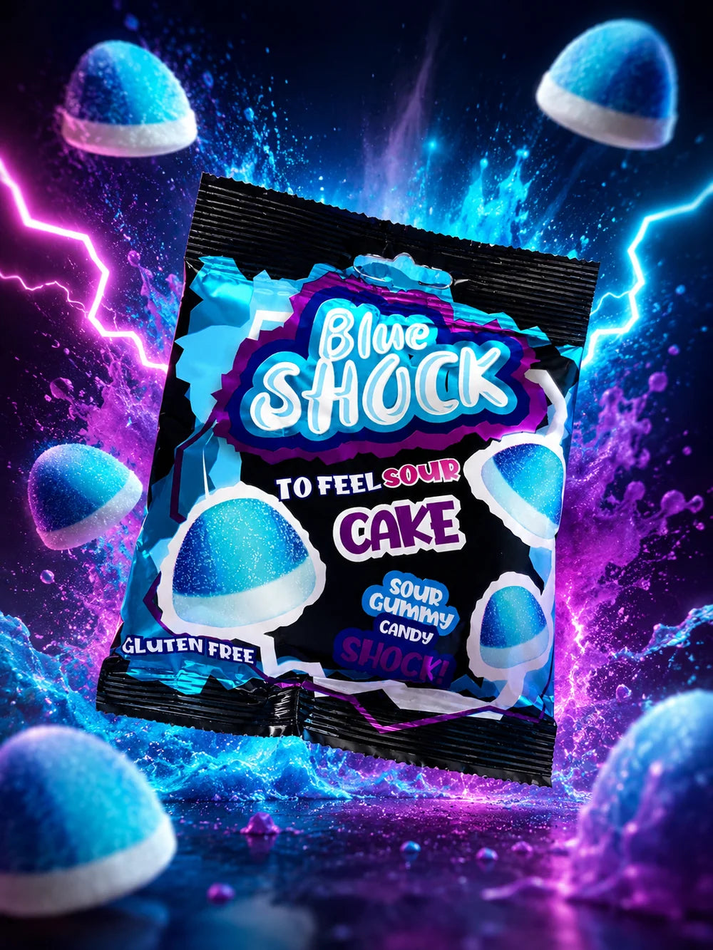 Blue Shock - Sour Cake - Halal - 80g Türkei