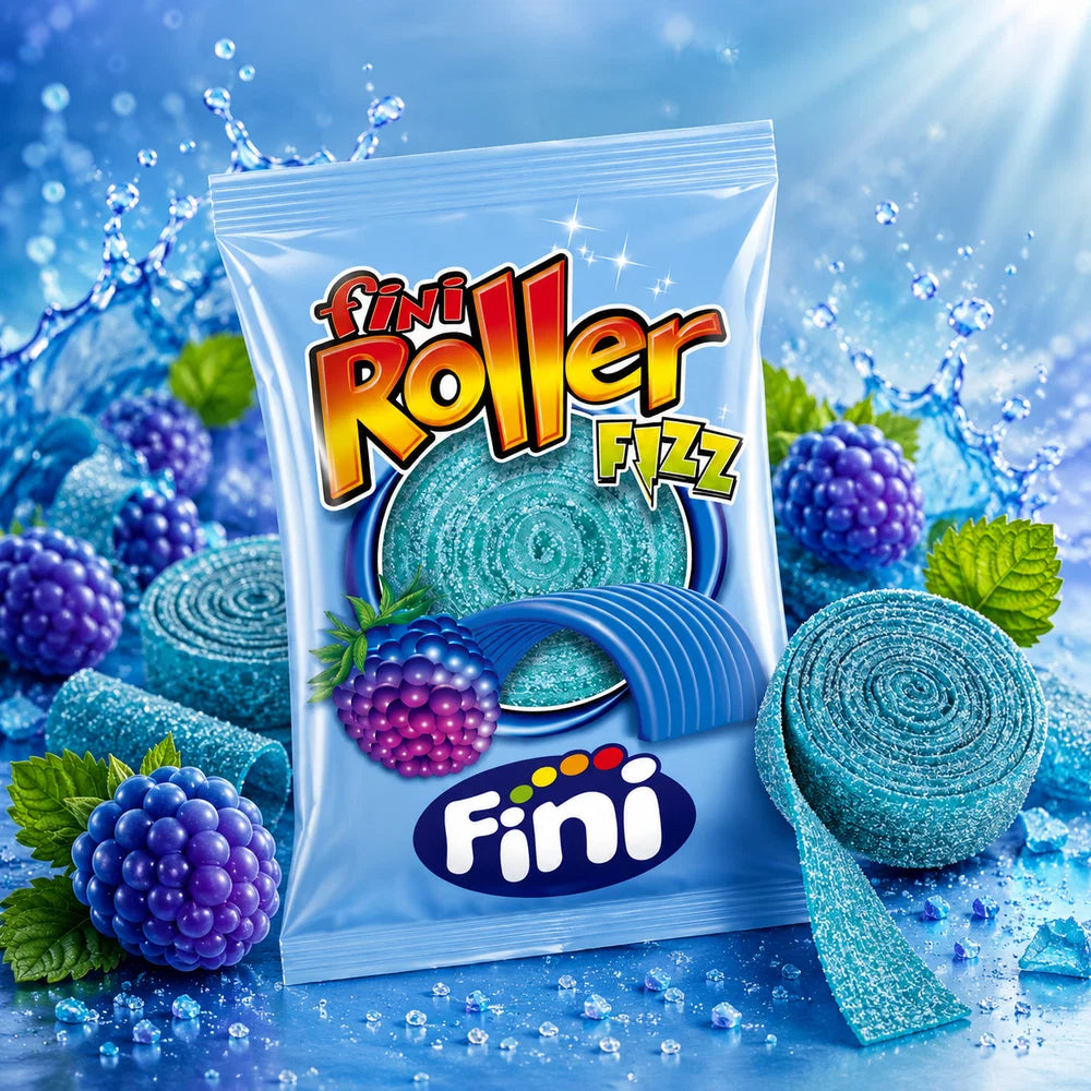 Fini Roller Fizz Blue – Saure Fruchtgummi-Rolle 20g Deutschland