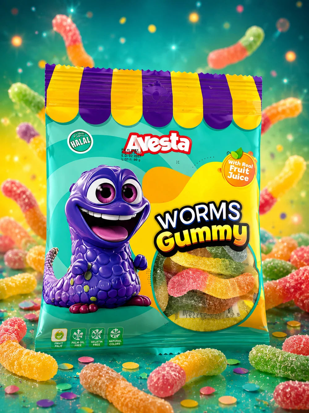 Avesta Worms Gummy 80g